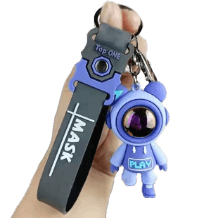 Chaveiro urso astronauta azul