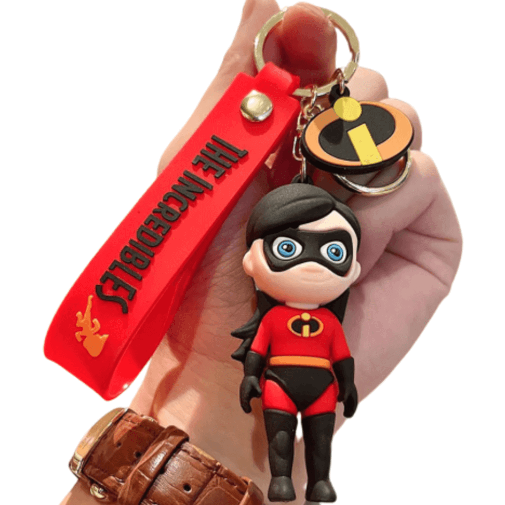 Chaveiro Violeta Pêra – universo Pixar | Acessório geek colecionável da super-heroína invisível